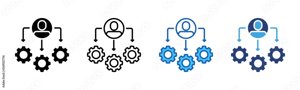 Poster director icon sheet multiple style collection