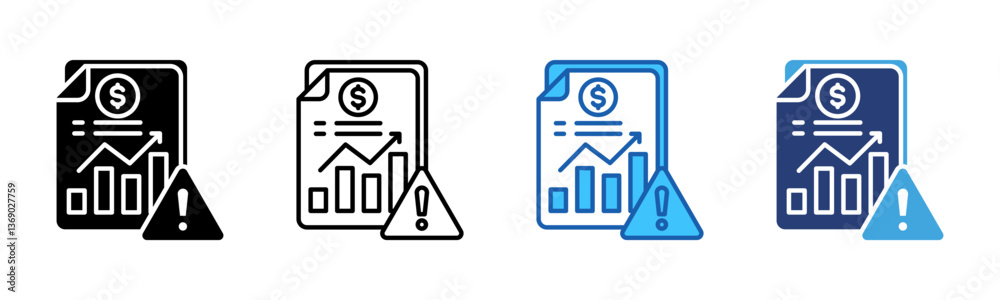Aufkleber Statistics icon sheet multiple style collection