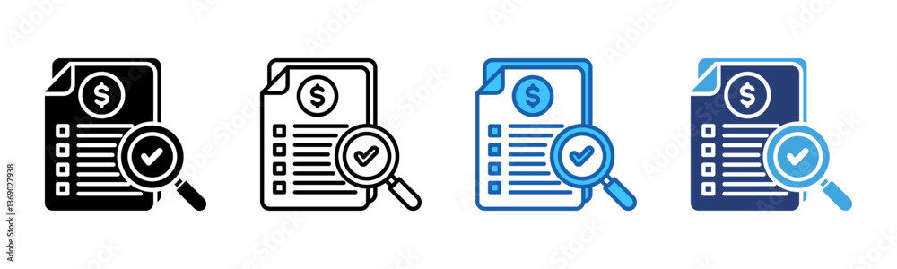 Poster Verification icon sheet multiple style collection