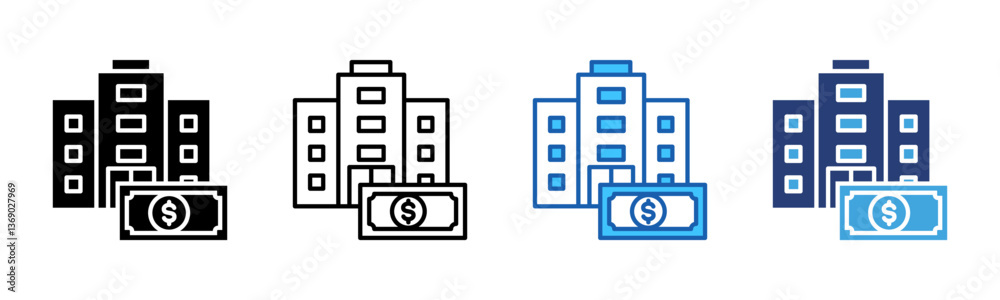 Poster corporation icon sheet multiple style collection
