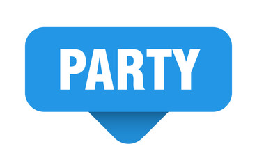 party sticker. party sign on transparent background