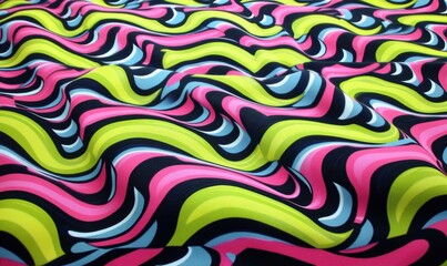 Fototapeta premium Colorful wavy fabric background, ideal for abstract textile design projects