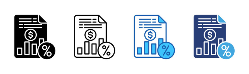 Tax icon sheet multiple style collection