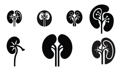 Kidney icon vector. Urology logo design template set