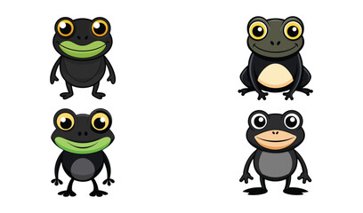 A set of frog vector illustration. This is an editable and printable high quality vector 
