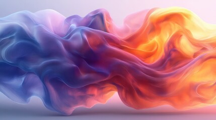 Obraz premium Colorful Abstract Smoke Wave Flowing in Graceful Motion