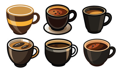 Obraz premium coffee cups set