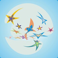 vector illustration of an abstract bird