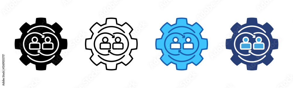 Poster synergy icon sheet multiple style collection