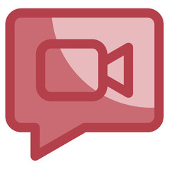 Fototapeta premium Video Call Icon Element For Design