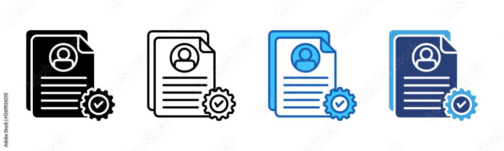 Poster acceptance icon sheet multiple style collection