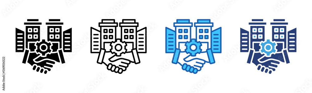 Aufkleber merger icon sheet multiple style collection