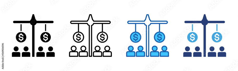 Poster Equity icon sheet multiple style collection