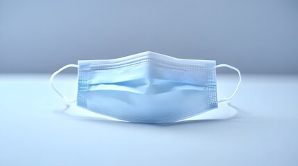 Medical Mask on Clean Surface: Symbol of Health and Safety in Modern Time