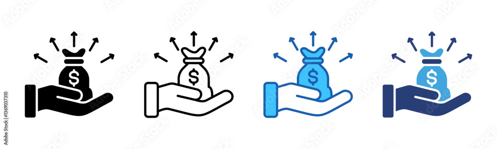 Aufkleber liability icon sheet multiple style collection