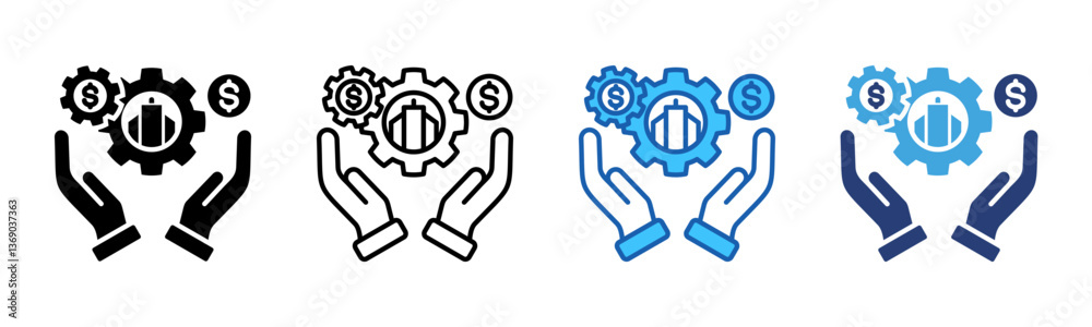 Poster assets icon sheet multiple style collection