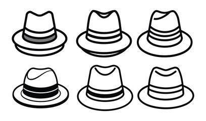 set of hats isolated