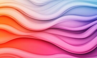 Obraz premium Elegant smooth waves in vivid colors create a visually stunning abstract background for your project.