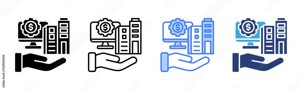 Poster Asset Management icon sheet multiple style collection