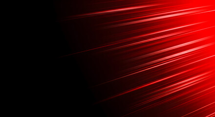Fototapeta premium Abstract crimson energy streaks illuminating a jet-black void futuristic background
