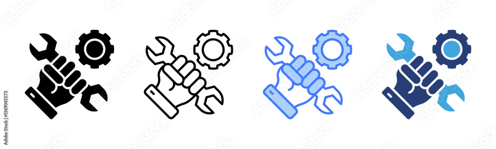 Poster repairing icon sheet multiple style collection