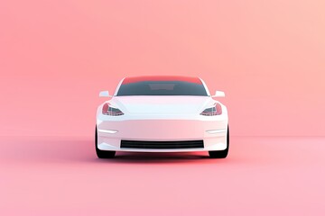 Detailed Picture of Modern Car Isolated on Background 3D Rendering Illustration