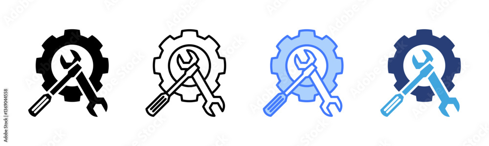 Poster Service icon sheet multiple style collection