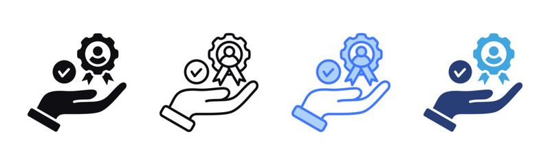 Trustworthiness icon sheet multiple style collection