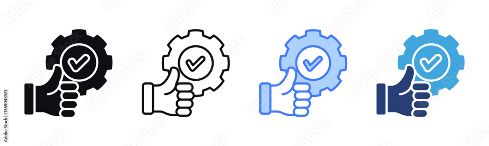 Poster Reliability icon sheet multiple style collection
