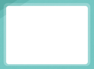 和紙で作成したシンプルなフレーム・テンプレート・グリーン　透過ＰＮＧ