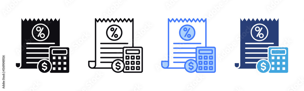 Poster expense icon sheet multiple style collection