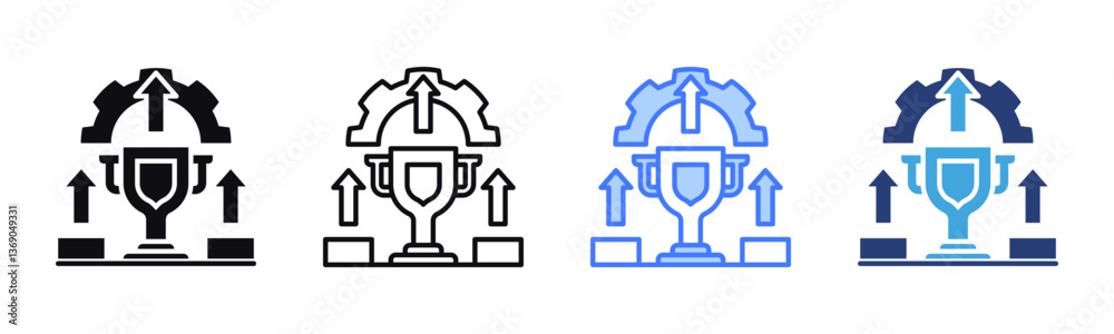 Poster Competitive icon sheet multiple style collection