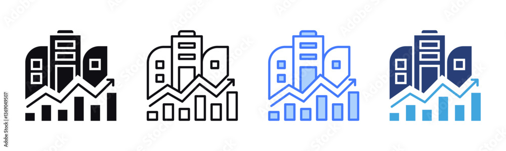 Poster ipo icon sheet multiple style collection