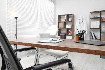 Doctor's workplace in medical office. Healthcare service