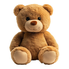 Obraz premium Soft teddy bear sits peacefully, inviting cuddles and warmth, radiating comfort in cozy surroundings, perfect for a child's playtime