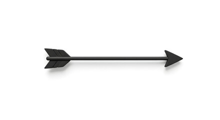 Black arrow on white background