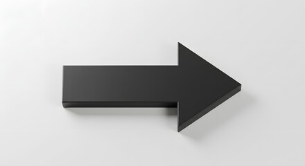 Black arrow on white background