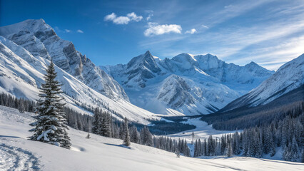 mountains, snow, winter, landscape, nature, alpine, peak, forest, cold, white, ice, travel, scenery, outdoor, adventure, hiking, trekking, frozen, wilderness, remote, scenic, blue, crisp, clouds, sunl