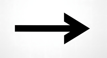 Black arrow on white background