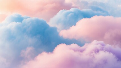 Soft dreamy clouds in simple pastel texture