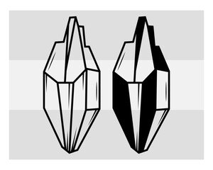 Crystal svg, Gem, Crystal silhouette, Celestial svg, Gemstone, Jewel Crystals, Crystals Files for Cricut, Diamond, Magic Crystals, Clipart, Outline, Cricut, Vector Crystal, Eps, Monogram, 