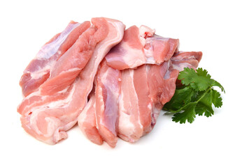 Pork belly isolated on white background