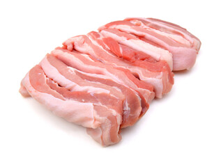 Pork belly isolated on white background