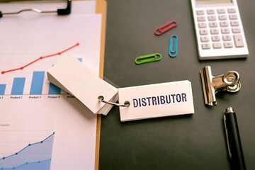There is wood block with the word Distributor. It is as an eye-catching image.