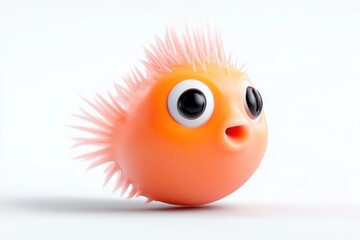 Cute, surprised, orange fish