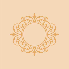 Elegant Ornamental Frame with Vintage Floral Design.