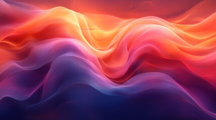 Obraz premium Colorful Flowing Abstract Wave Form with Soft Gradient Patterns