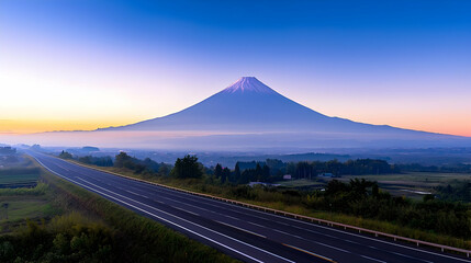 Fototapeta premium Majestic Fuji Sunrise Over Japan