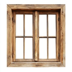 wooden window frame isolated on White background Remove White background, Clipping Path, pen tool