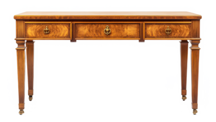 Biedermeier walnut writing desk with sleek lines and elegant craftsmanship